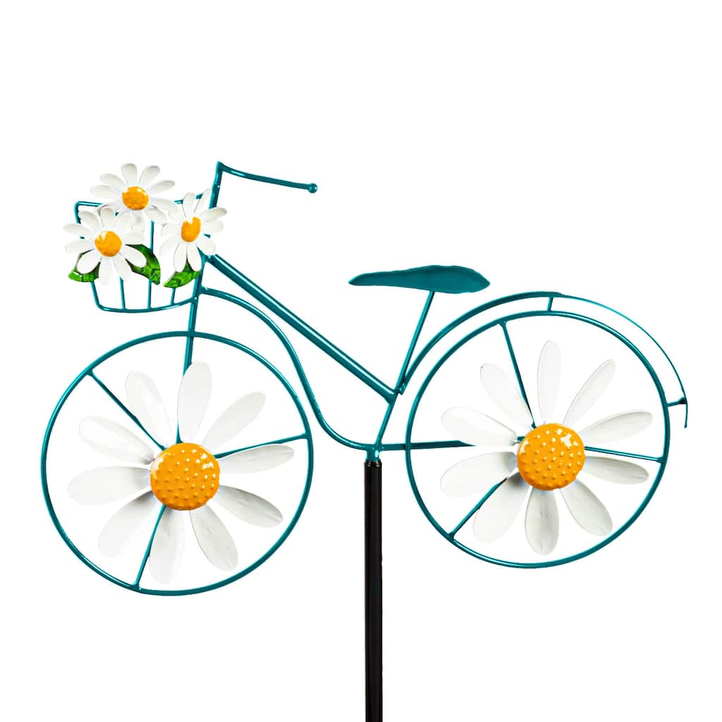 51 in. Blue Bicycle Wind Spinner