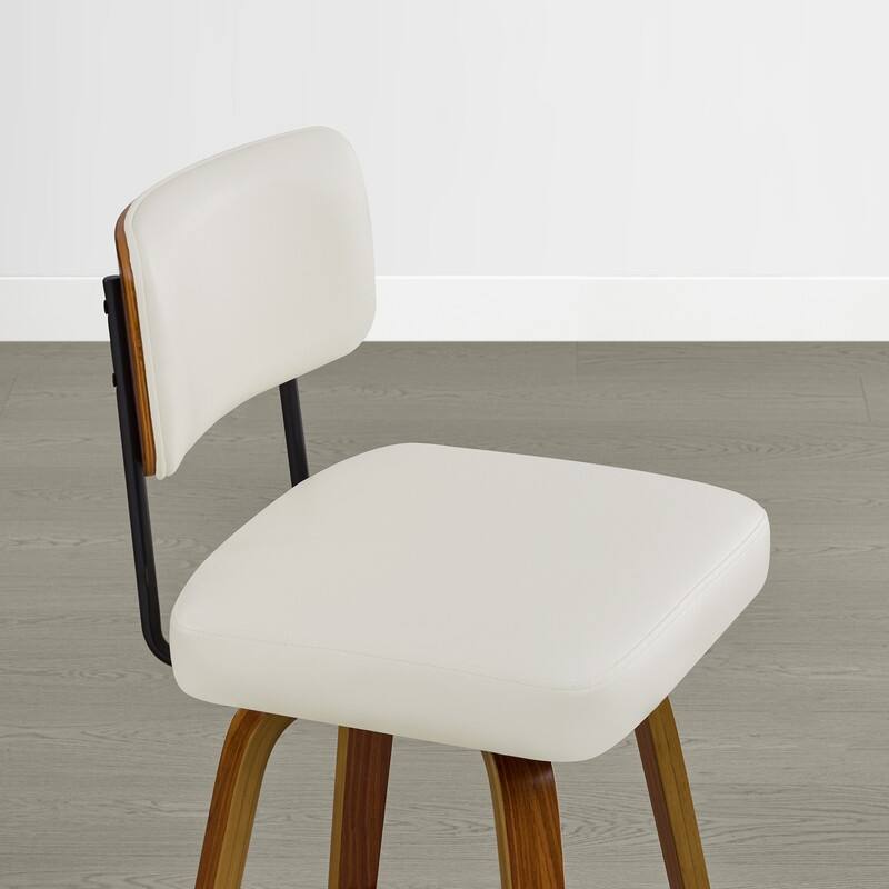 Spruce & Spring 26" Swivel Bar Stool with Bentwood Back or PE Rattan Back