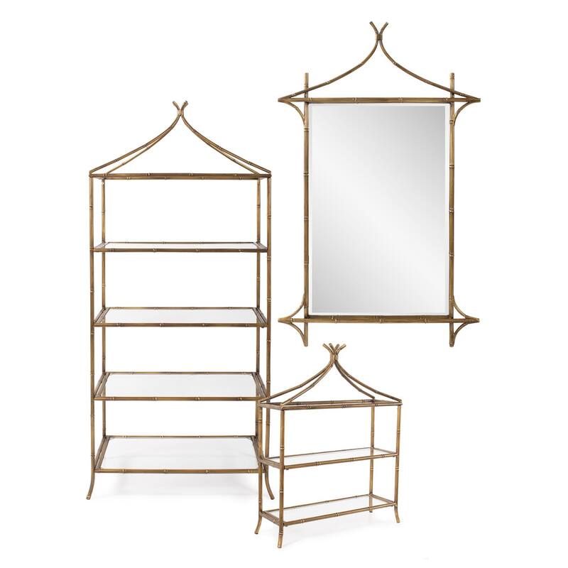 Moreau Metal Bamboo Styled Mirror - 48H X 30W X 1.3/4D