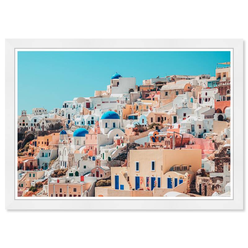 Wynwood Studio Prints Architecture and Buildings Vacation in Mykonos I White and Modern & Contemporary Wall Art Canvas Print
