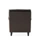 preview thumbnail 7 of 8, Leeds Brown Bonded Leather Club Chair by Christopher Knight Home