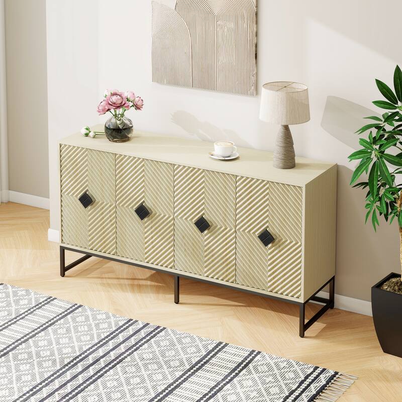 Carved 4 Door Sideboard