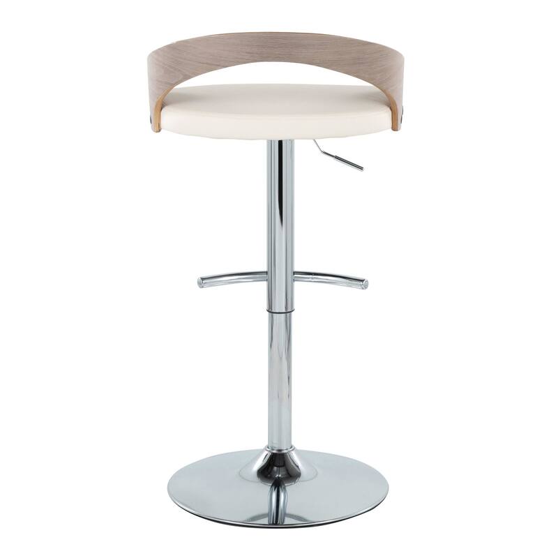 Grotto Adjustable Barstool with Chrome Base- Set Of 3