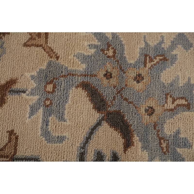 Oushak Indian Area Rug Handmade Wool Carpet - 9'1"x 11'9"