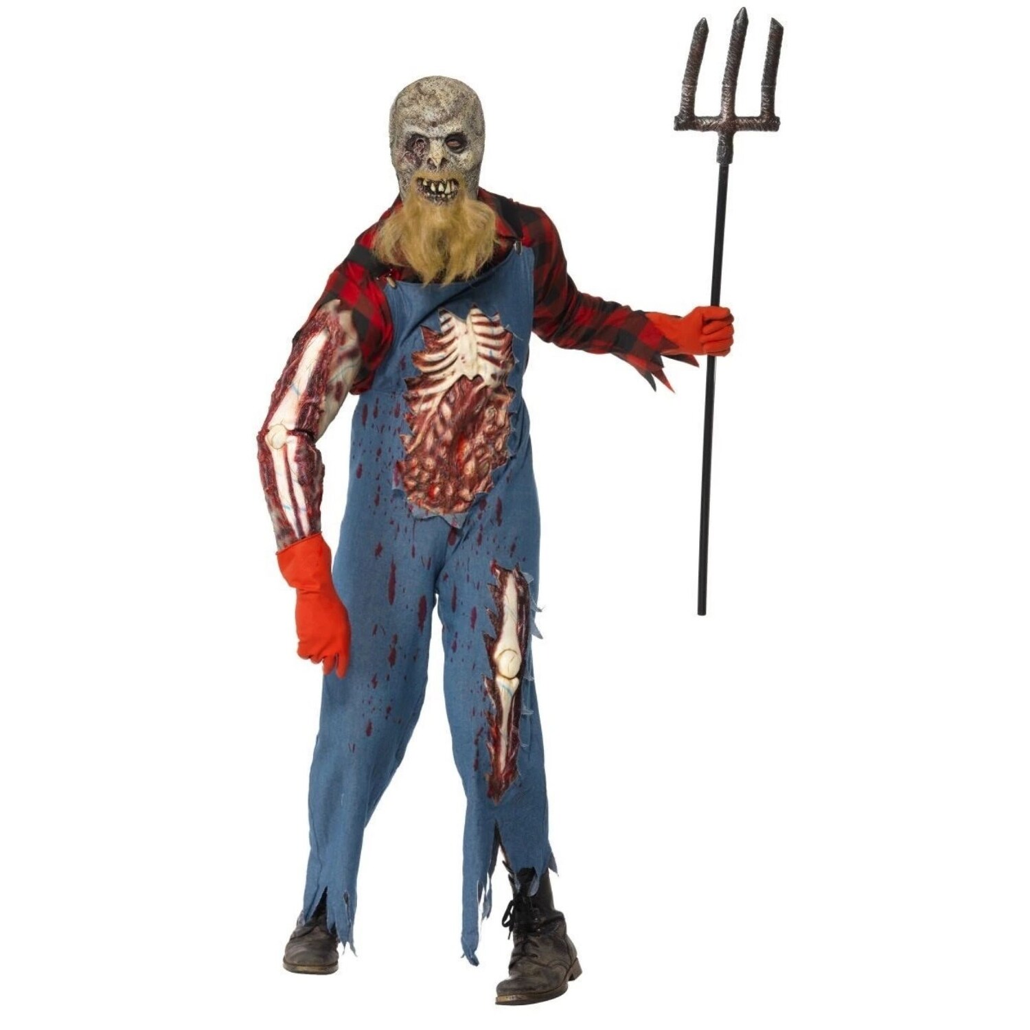 Shop 49 Red And Blue Hillbilly Zombie Men S Medium Size Halloween Costume Overstock 29185502