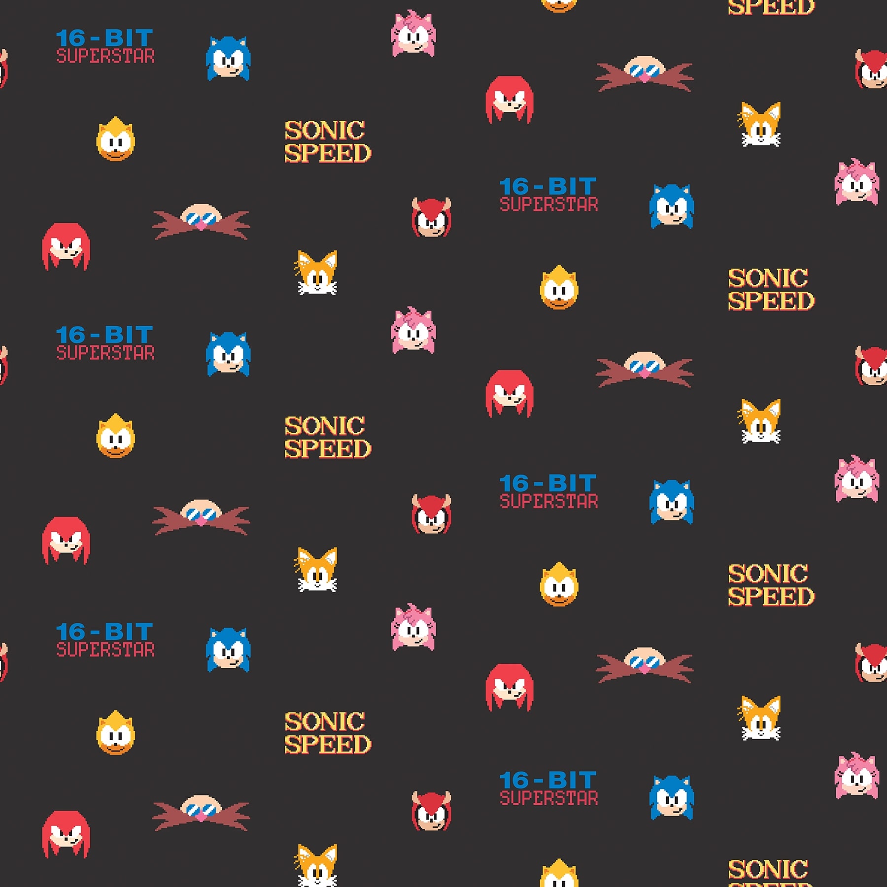 RoomMates Sonic The Hedgehog 16-Bit Superstar Retro Peel and Stick Wallpaper
