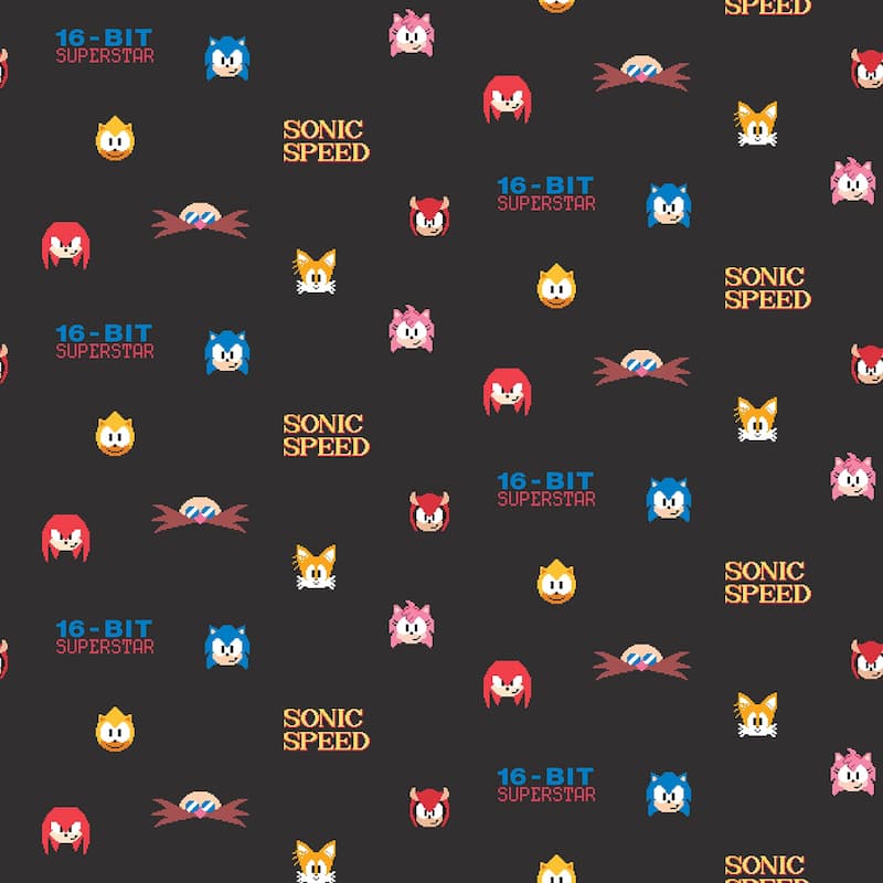RoomMates Sonic The Hedgehog 16-Bit Superstar Retro Peel and Stick Wallpaper