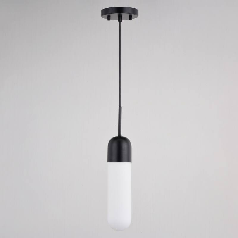 Thalia Contemporary Mini Pendant Ceiling Light White Pill Glass