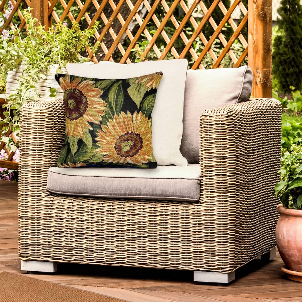 Liora Manne Marina Sunflowers Indoor/Outdoor Pillow