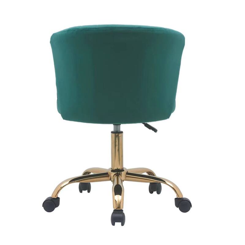 Porthos Home Rye Velvet Office Chair with Gold Chrome Legs