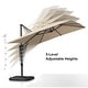 preview thumbnail 5 of 25, PURPLE LEAF 9 x 11.5 ft 360 Degree Rotation Patio Cantilever Umbrella