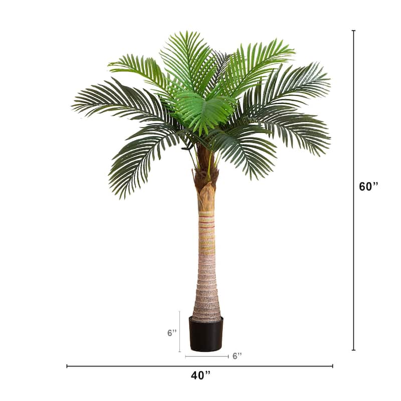 Coconut Palm Artificial Potted Tree - 5'