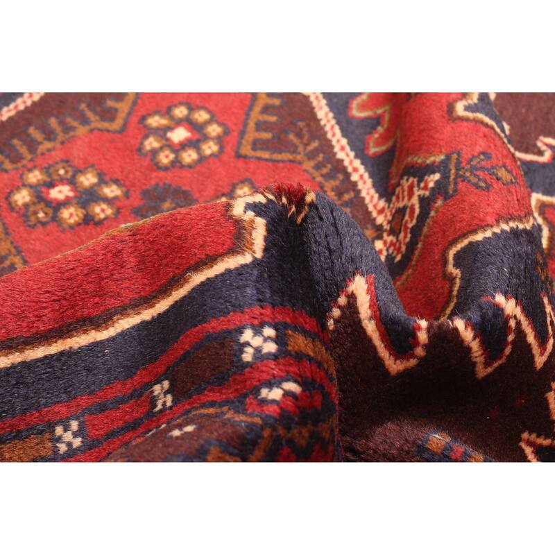 ECARPETGALLERY Hand-knotted Teimani Dark Navy Wool Rug - 2'10 x 4'3