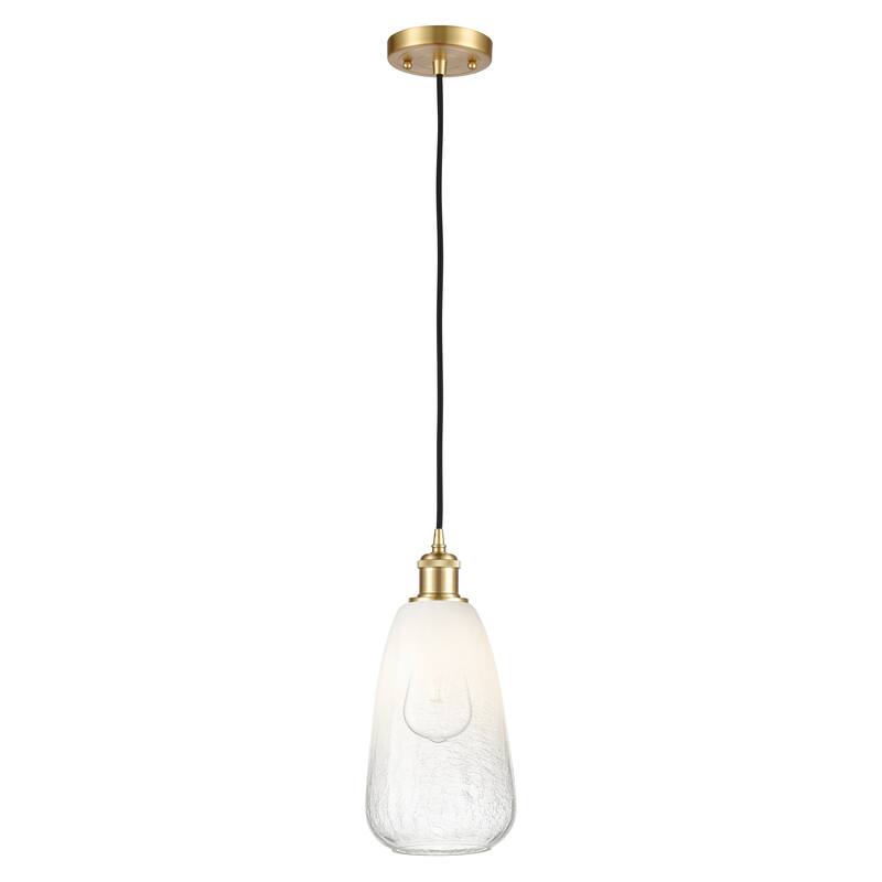 Innovations Lighting Endless Possibilities Ballston - Brookhaven Almond - 1 Light 6" Cord Hung Mini Pendant - Satin Gold/Opal