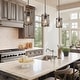 preview thumbnail 1 of 20, Modern Farmhouse Cylinder Pendant Light Wood Grain Island Light for Kitchen Island Dining Room
