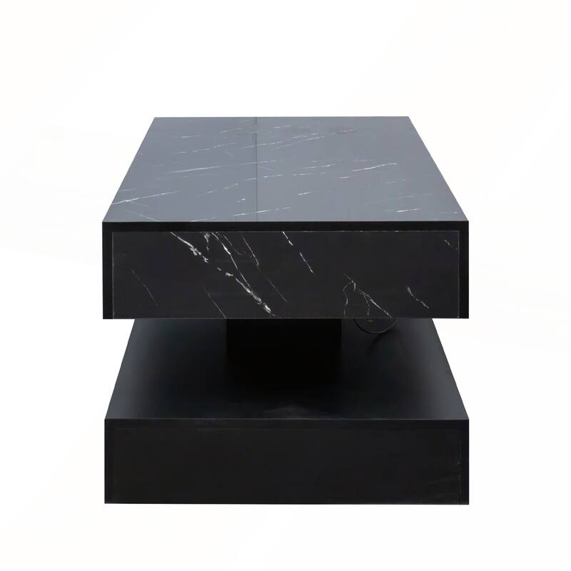 16.93IN High LED Coffee Table with Storage