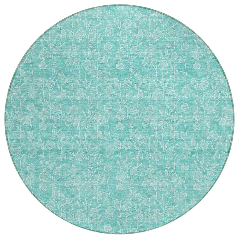 HomeRoots Floral Transitional Rectangle Outdoor Rug