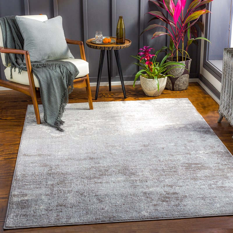 Livabliss Arduin Modern Industrial Polyester Area Rug - Grey - 8'10" x 12'4"