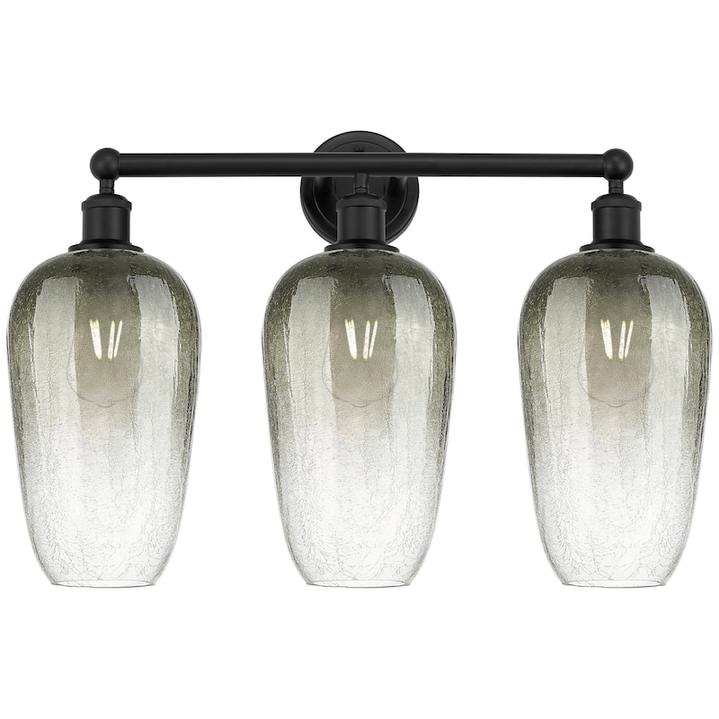 Innovations Lighting 616-3W-18-25 Brookhaven Flute Vanity Brookhaven - Matte Black / Slate