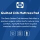 preview thumbnail 8 of 6, Sealy Quilted Fitted Crib Mattress Pad with Cotton Top and Waterproof Layer - Natural