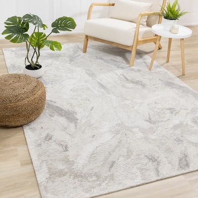 Kylie Collection - Grey/Cream Granite Rug