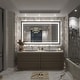 preview thumbnail 118 of 156, UL Certified Black Metal Framed LED Front Light and Backlit Anti-Fog Wall Bathroom/ Vanity Mirror