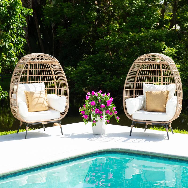 24-in UV Resistant Artificial Hibiscus Hanging Plant - Set of 2