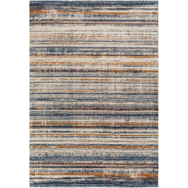 Corra Rustic Stripes Plush Area Rug