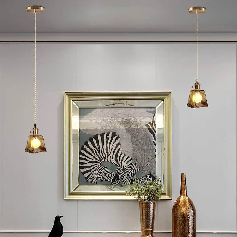 1-Light Vintage Pendant Light Entryway Light Fixture