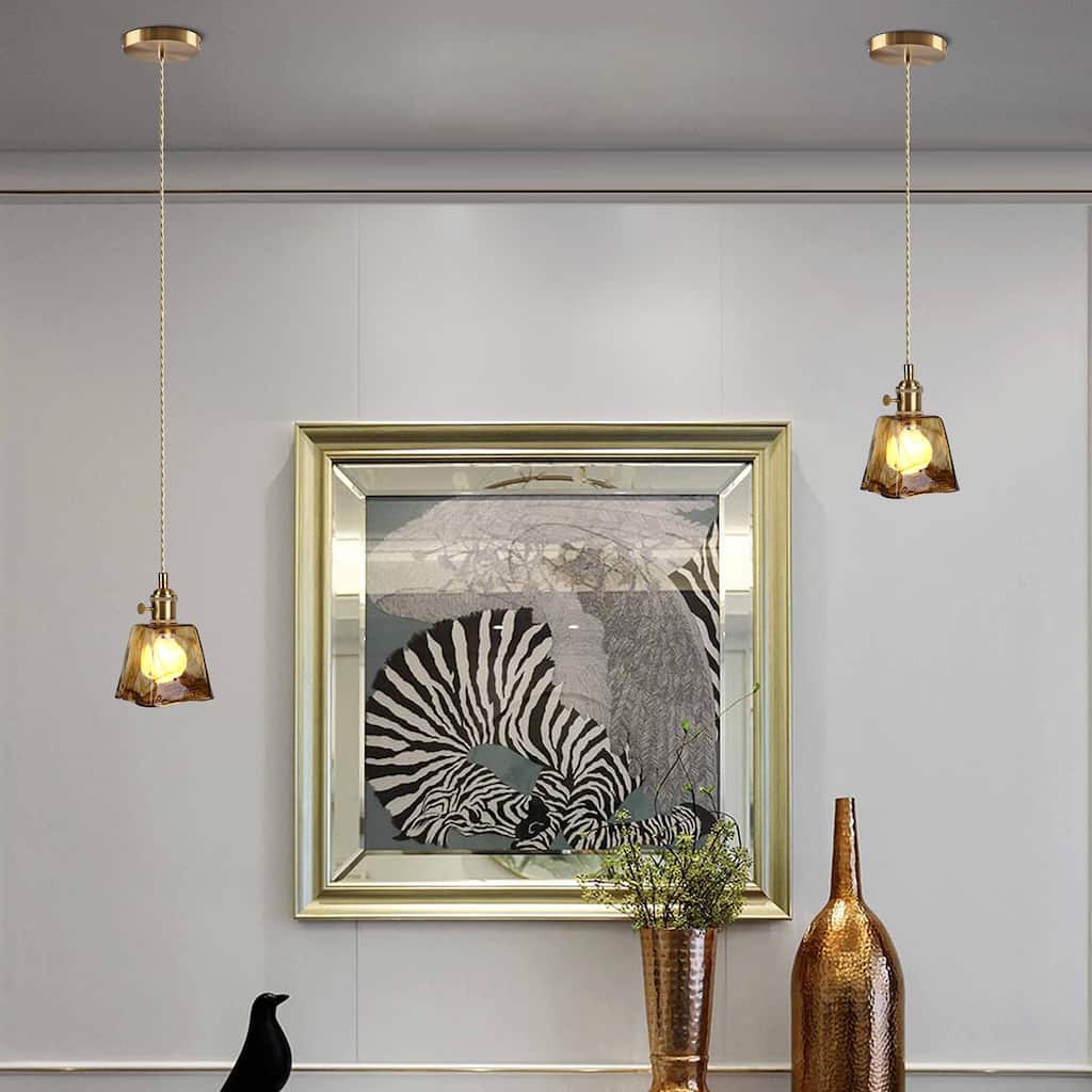 1-Light Vintage Pendant Light Entryway Light Fixture