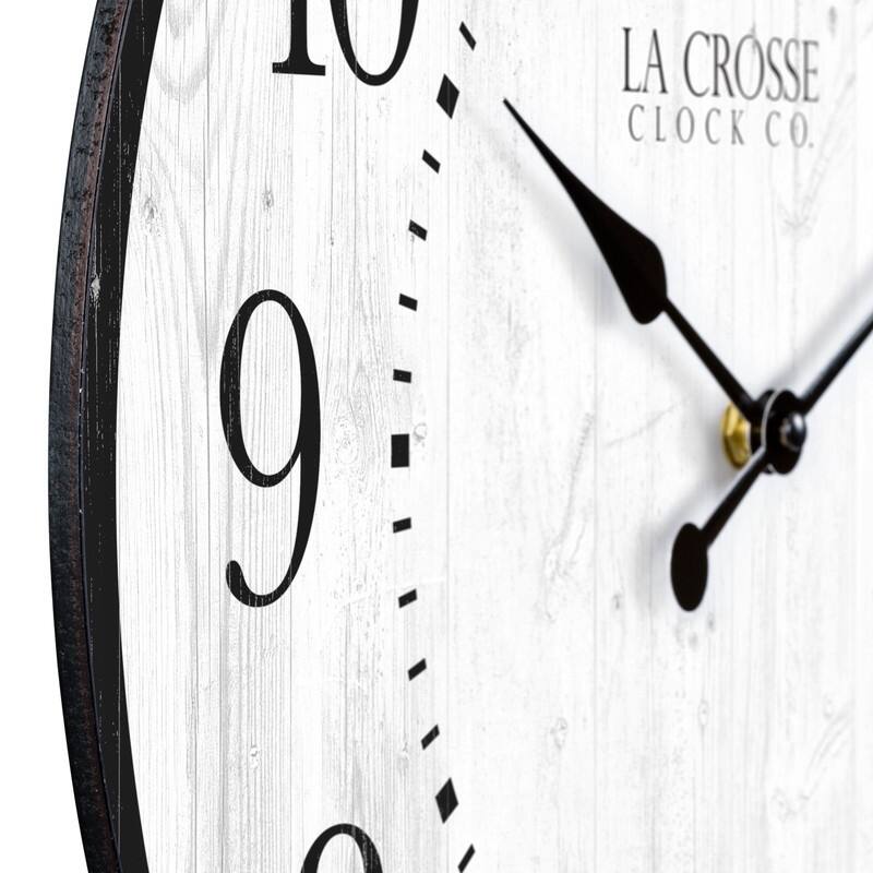 La Crosse Clock 404-3041B 15.75-Inch Layton Quartz Analog Wall Clock