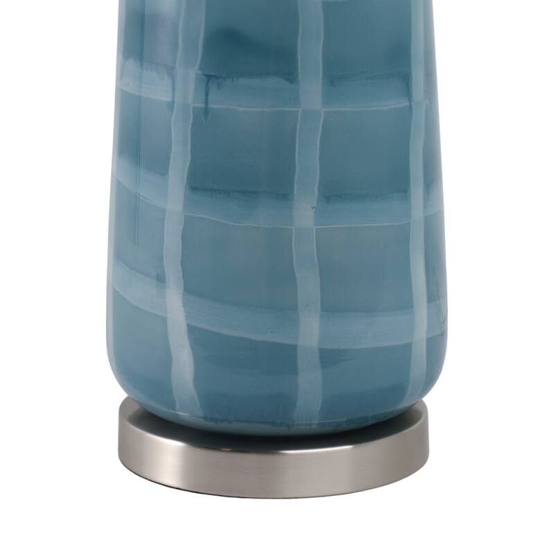 Decorative Pattern Glass Table Lamp - Desk Lighting for Small Areas - 29.0"