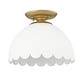 preview thumbnail 3 of 6, Golden Lighting Dorinda 1-light Semi-Flush Mount in Brushed Champagne Brass