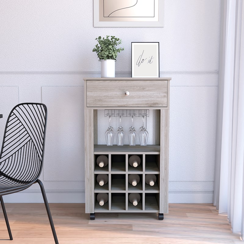 Bar Cart Bayamon, Twelve Wine Cubbies, Four Legs