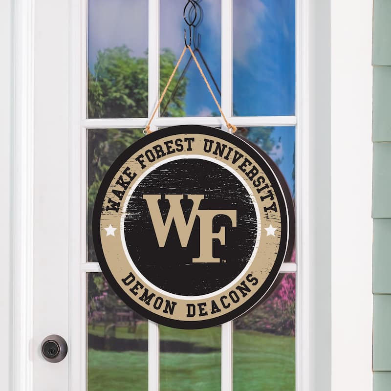 Wake Forest University Wooden Door Decor Wall Sign - Multi-Color