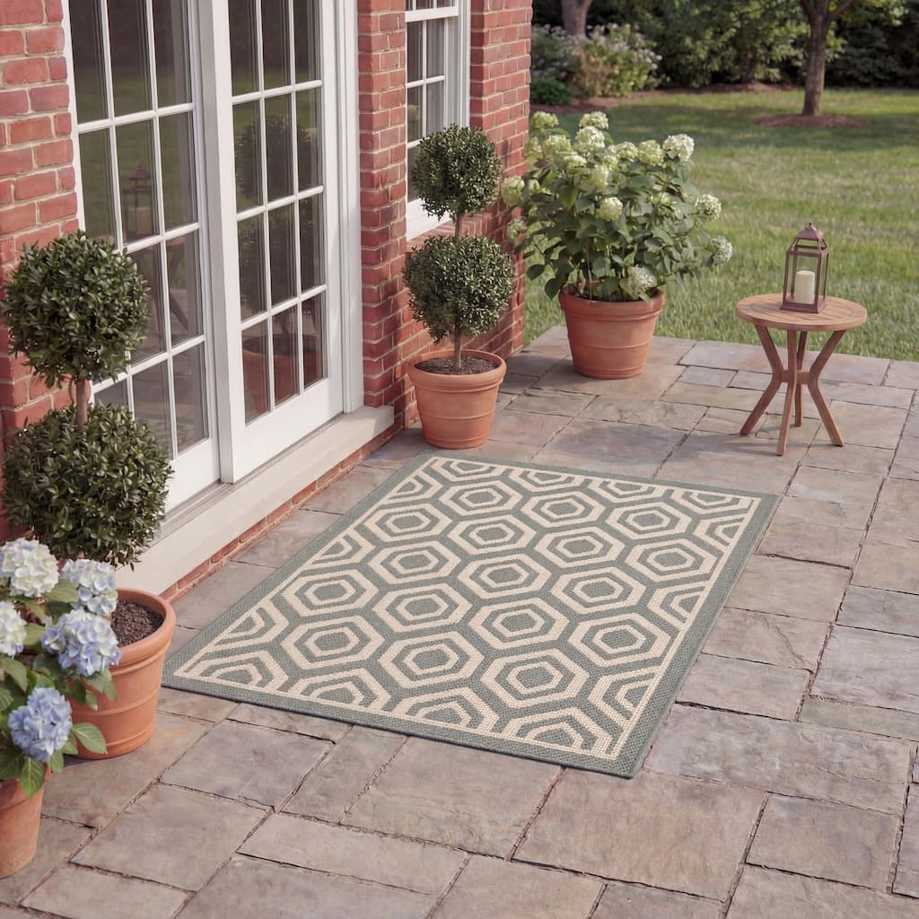 SAFAVIEH Courtyard Carolee Indoor/ Outdoor Patio Backyard Rug