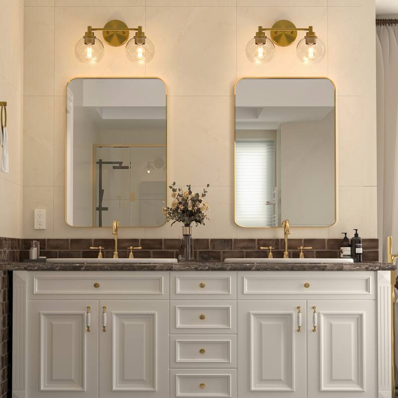 Dimmable Bathroom Vanity Light Globe Glass Shades