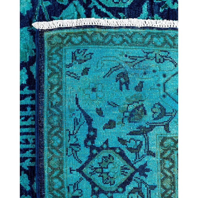 Vibrance One-of-a-Kind Hand-Knotted Area Rug - Blue, 5' 2" x 7' 6" - 5' 2" x 7' 6"
