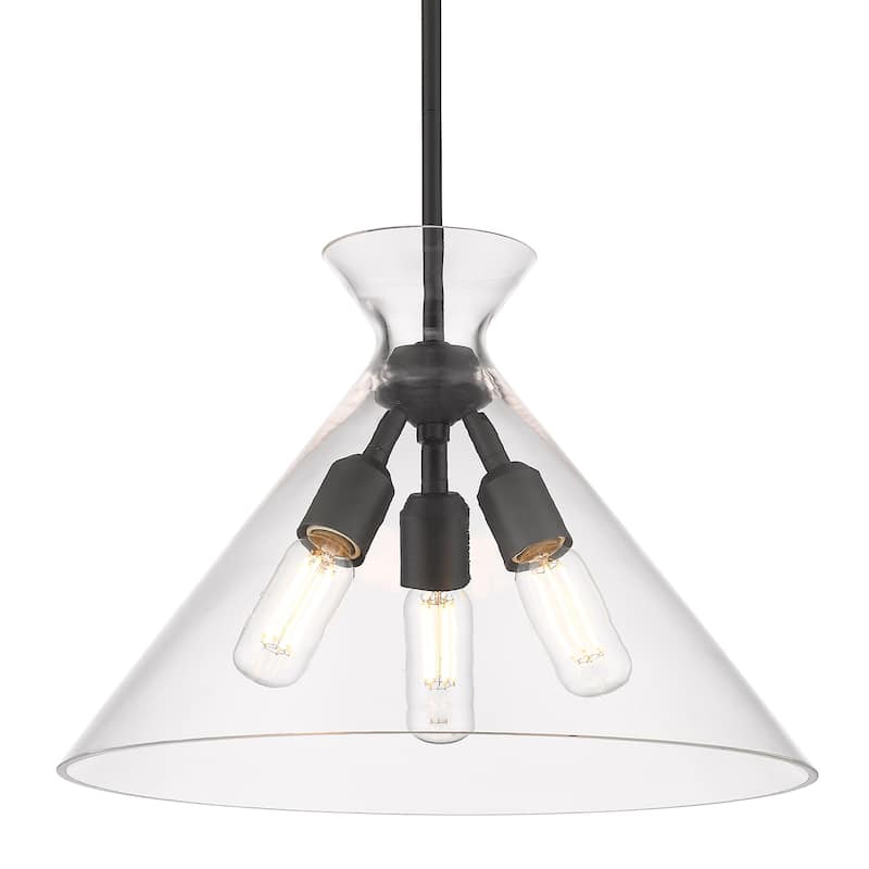 Malta 3 Light Pendant - Matte Black