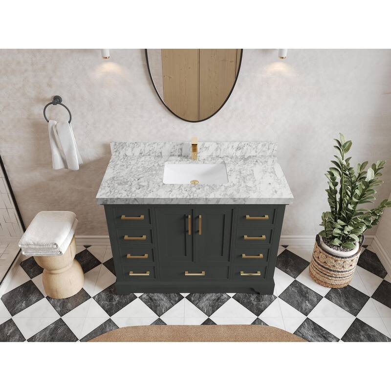 Willow Collections 48 x 22 Charlotte Single Sink Bathroom Vanity with Countertop