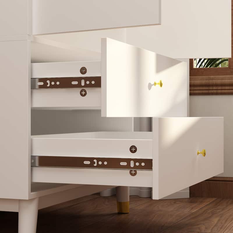 Wardrobe Closet Armoire with 2 Doors Wooden Clothes Storage Cabinet