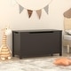 preview thumbnail 20 of 38, Kids Wooden Toy Box Storage with Safety Hinged Lid