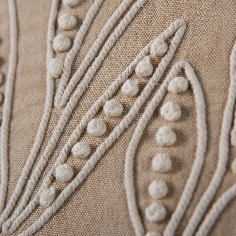 Rizzy Home Botanical Embroidered Throw Pillow