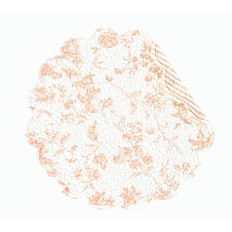 Brighton Pink Round Cotton Quilted Placemat Set of 4 - Set of 4