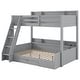 preview thumbnail 23 of 28, Twin over Full Bunk Bed with Shelves, Multi-functional Kids Storage Bed Frame with LED Light, Charging Station and Drawer