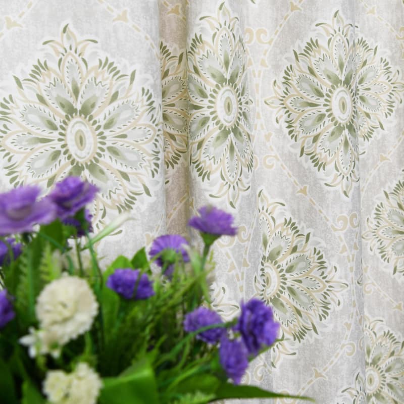 Serenta 2 Piece Printed Bloom Medallion Curtain Set, 60" x 84" - 60" x 84"