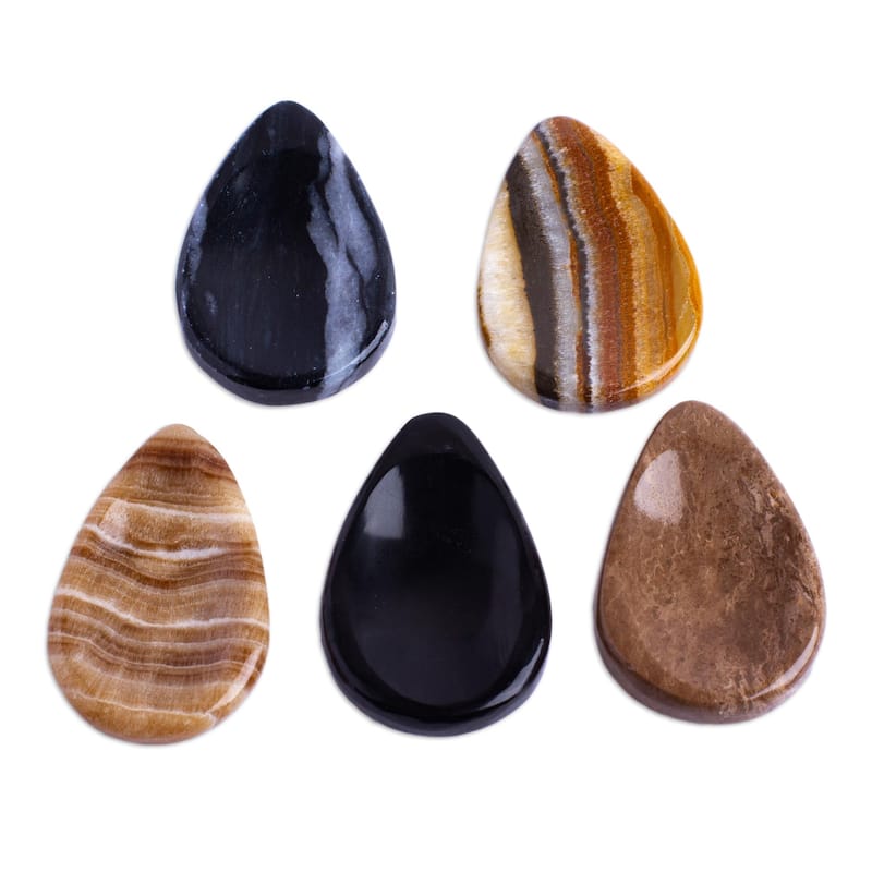 Novica Handmade Tranquility Drop Stress-Relieving Stones (Pair)