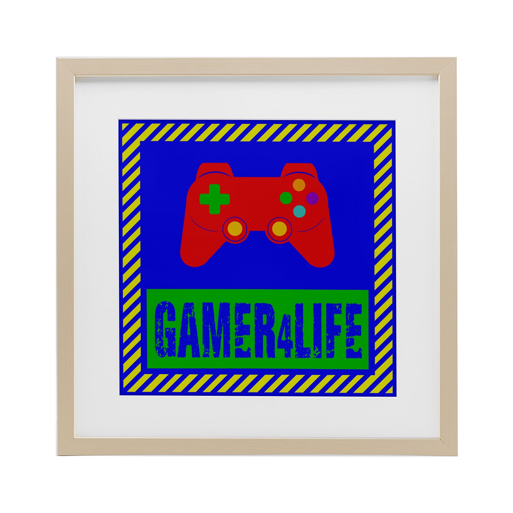 Stupell Gamer 4 Life Under Glass Framed Design By Marcus Prime