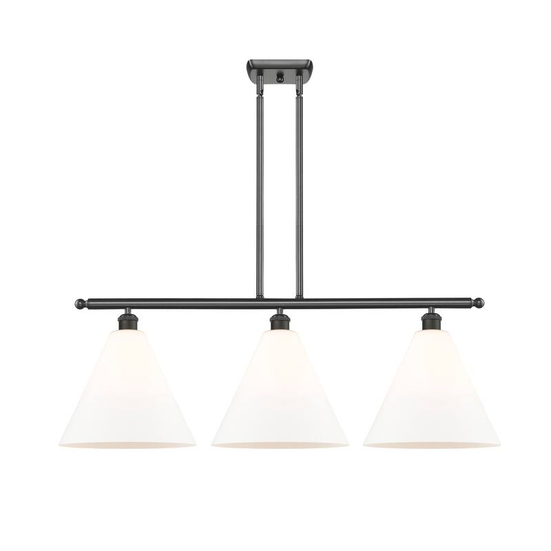 Innovations Lighting 516-3I-14-39 Berkshire Linear Berkshire 3 Light - Oil Rubbed Bronze / Matte White