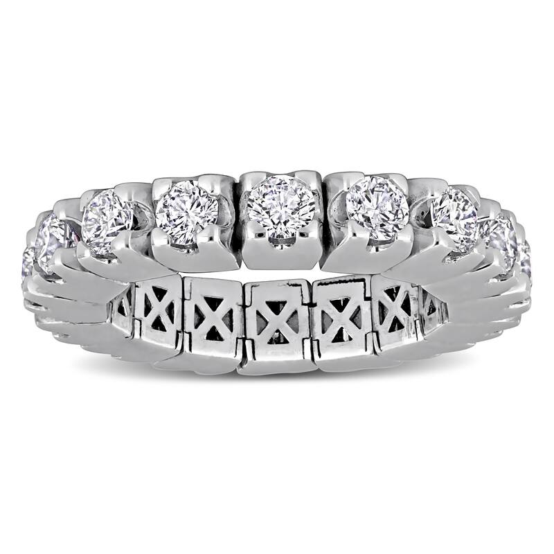 Miadora 2 3/5ct TDW Diamond Eternity Ring in 14k White Gold